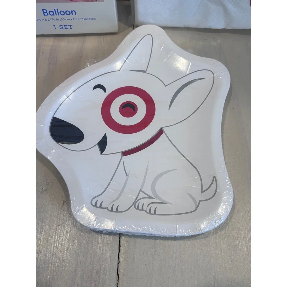 Spritz Target Bullseye Dog Party Supplies Bundle Plates Napkins Cups Balloon